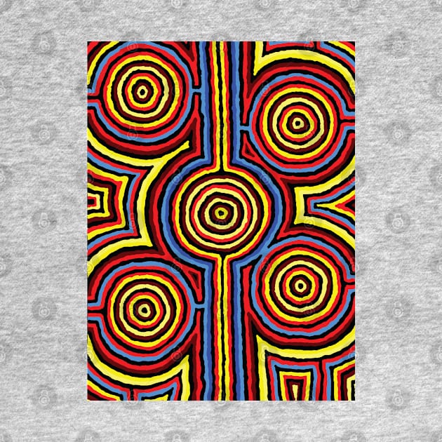 Aboriginal Art - Campsites New Colors by hogartharts